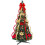 Pre-lit Pop-up Christmas Tree Red Gold Decor 6 ft 5