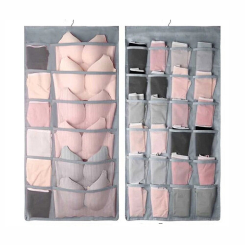 Wall-Mounted Purse Organizer Bag Clear PVC Double-Sided 1