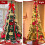 Pre-lit Pop-up Christmas Tree Red Gold Decor 6 ft 3