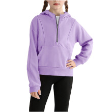 Girls Half-Zip Pullover Hoodie Long Sleeve Sweatshirt with