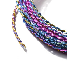Aluminum Wire Twisted Round for Jewelry Making Rainbow