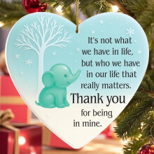 Heart Sea Glass Friendship Ornament Christmas Decor
