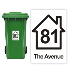 Wheelie Stickers Set House Number Street Name 4-Pack