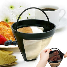 Stainless Steel Coffee Filter Basket for 8-12 Cup Coffee