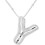 Bubble Letter Necklace 18K Gold Plated Initial Pendant 1