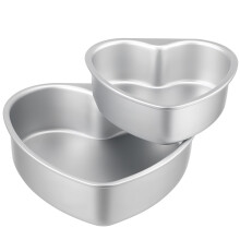 Heart Shaped Cake Pans Aluminum 2 Pcs