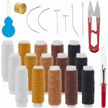 Iron Curved Hair Knitting Needles Set with Polyester Thread
