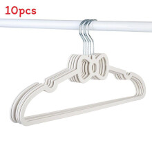 (White)Cabides de roupas de plástico fofos estilo doce perfeito para dormitório armazenamento doméstico