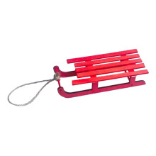 Wooden Sled Ornament for 1/12 Scale Dollhouse