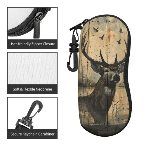 Vintage Camo Sunglasses Case with Belt Clip 1 Pack 2