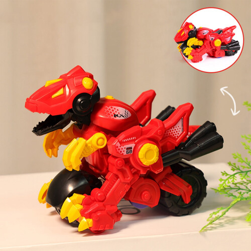 Dinosaur Transformation Car Toy STEM Learning Push and Go