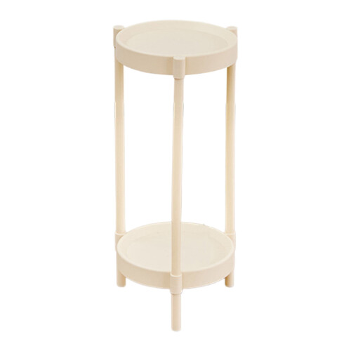 Round Side Table White Plastic Steel 35.4 Inch 1