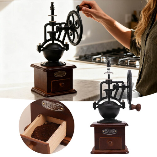Retro Wooden Coffee Grinder Ceramic Core 1 Unit 1