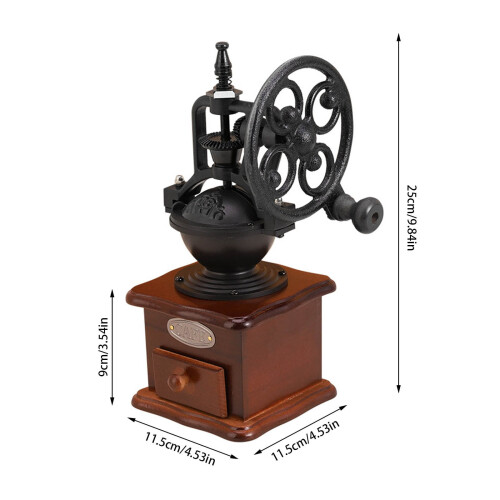 Retro Wooden Coffee Grinder Ceramic Core 1 Unit 2