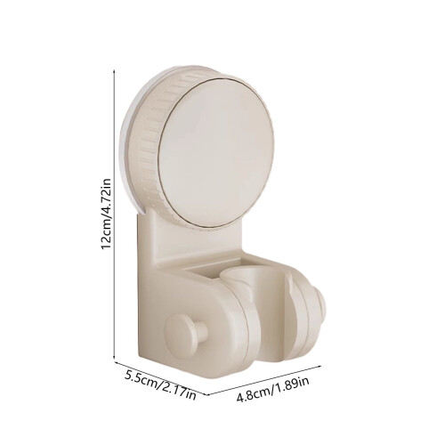 Shower Head Holder Adjustable Angle White Wall Mount with 2