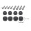 License Plate Frame Plugs Fasteners Rustproof Black Car Kit 2