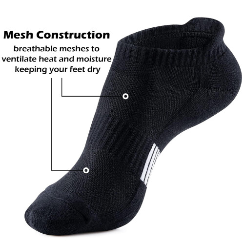 Women's Ankle Socks Running Cushioned 5-Pairs 1