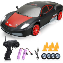 RC Drift Car 1:24 Scale 2.4GHz 4WD 15 km/h with 2 Batteries