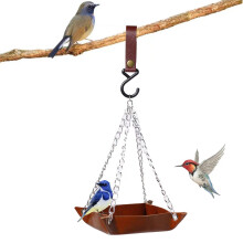 Hanging Bird Feeder Tray Rectangular 5.74x5.74x1.41 in