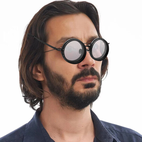 Polarized Round Sunglasses with ND9 Filter and Stepless 2