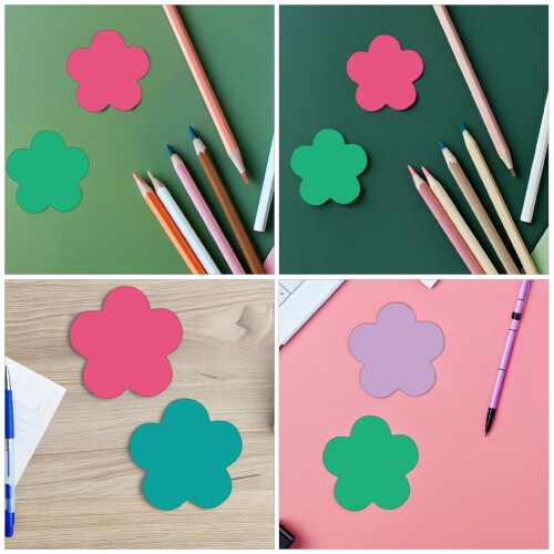 Flower Paper Cutouts Spring Theme 120 Glue Points 2