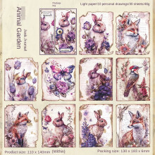 Lost Garden Art Collage Journaling Sheets 30 pcs 6 designs