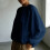 Women's Solid Round-Neck Pleated Long-Sleeve Top 5