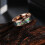 Stainless Steel Abalone Shell Ring Rose Gold 8mm Size 9 4