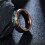 Stainless Steel Abalone Shell Ring Rose Gold 8mm Size 9 3