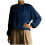 Women's Solid Round-Neck Pleated Long-Sleeve Top 8