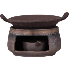Ceramic tea stove warmer set with cedar zen aromatherapy