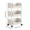 3-Tier Rolling Storage Cart Kitchen Bathroom Multicolor 3
