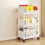 Kitchen Storage Trolley Multi-Functional Rolling Cart with 5