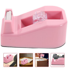 Plastic Desk Tape Dispenser Pink 1 Pack 4.1 x 2.3 x 1.7 in