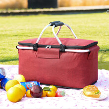 Portable insulated picnic basket large lunch tote