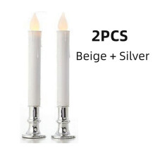 LED 3D Wick Flameless Candles Warm White 2 or 4 Pack