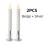 LED 3D Wick Flameless Candles Warm White 2 or 4 Pack 1