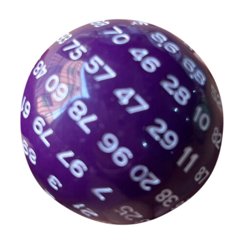Acrylic D100 Dice Set for Tabletop RPGs 100-sided