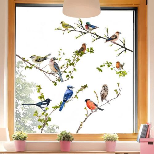 Birds Window Decals Anti-Collision Double-Sided Removable 2