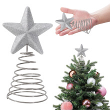 Glitter Patriotic Star Tree Topper Red White Blue 1 Pack