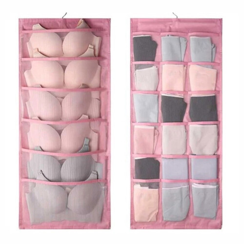 Wall-Mounted Handbag Organizer Clear PVC Double-Sided