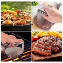Smash Burger Press, Stainless Steel Non-Stick Smasher Hamburger Press-Patty Maker for Flat Top Griddle,Kitchen Tool 6.3"