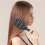 Floral Pattern Hair Brush Retro Paddle Detangler with Soft 3