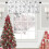 Christmas snowflake kitchen valances blackout grey white 4