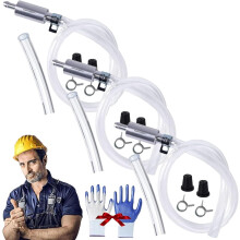 Brake Bleeder Hose Kit Aluminum One-Way Valve 3PCS