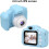 Kids Camera 8MP HD Video 2 Inch Screen Shockproof 3