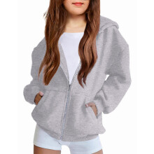 Women's Hooded Sweatshirt Full Zip Casual Loose Fit