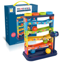 Kids Pound Learning Station Toy with Hammer and Multi-Track