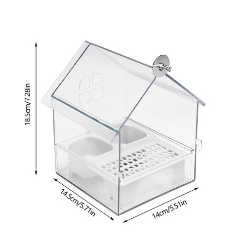 Pull-Out External Parrot Feeder for Finch and Hummingbird 2