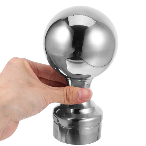 Stainless Steel Fence Post Cap 5 Inch Silver 2